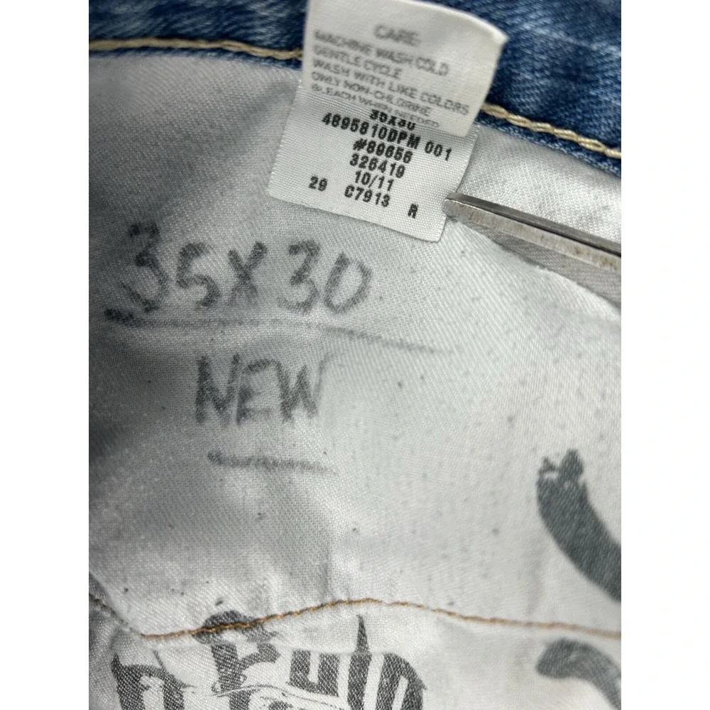 Polo Ralph Lauren Jeans Classic 867 Mens 35x30 Distressed‎ Medium Wash